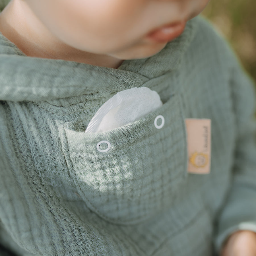 Hoodie mit Pad-Tasche Details