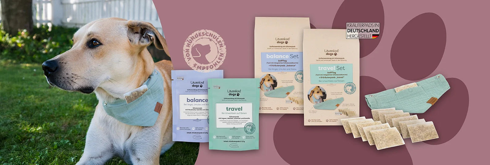 Kräuterpads für Hunde zur Entspannung und bei Reiseübelkeit