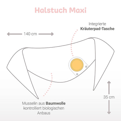 Musselin-Halstuch "Maxi"