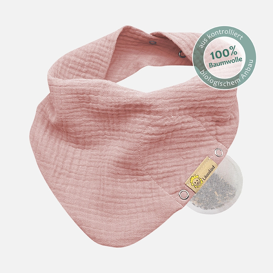 Musselin-Halstuch Medi Altrosa aus 100% Baumwolle aus kontrolliert biologischem Anbau