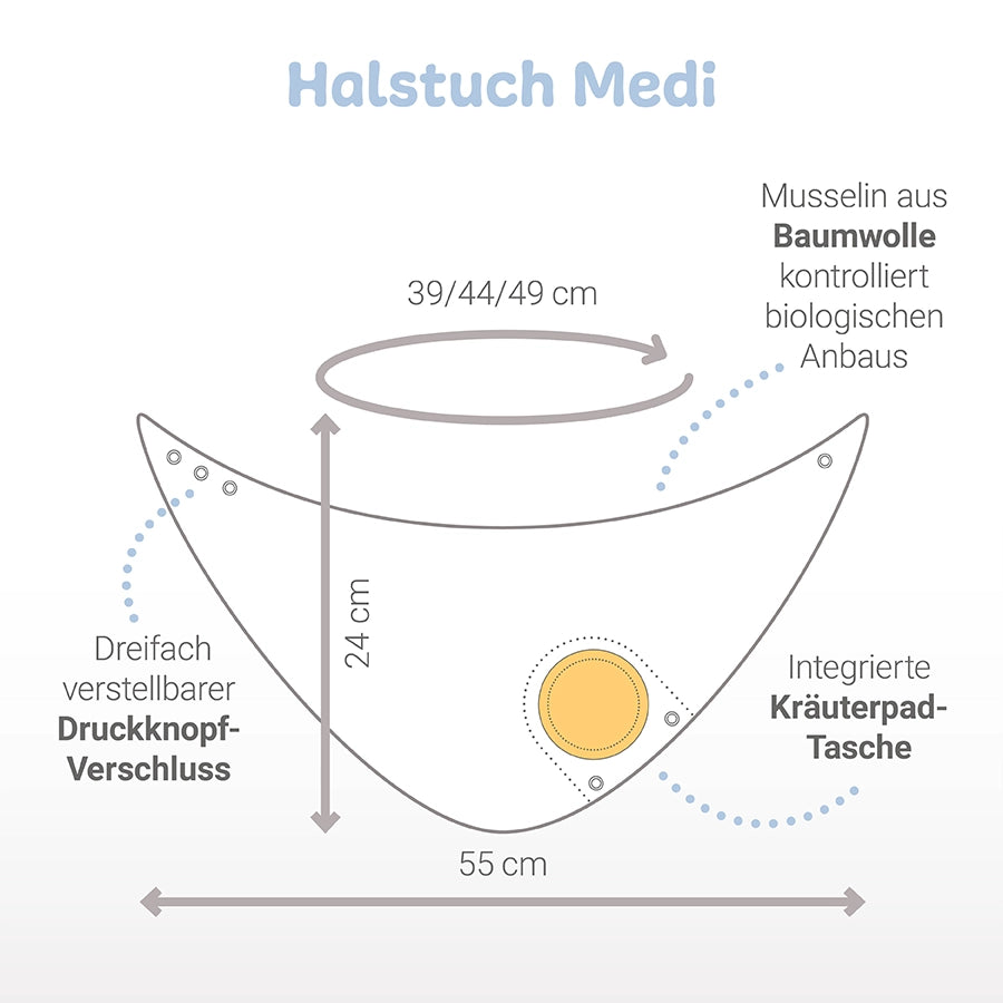 Musselin-Halstuch "Medi"