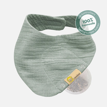 Musselin Halstuch Mini Pistazie aus kontrolliert biologischem Anbau