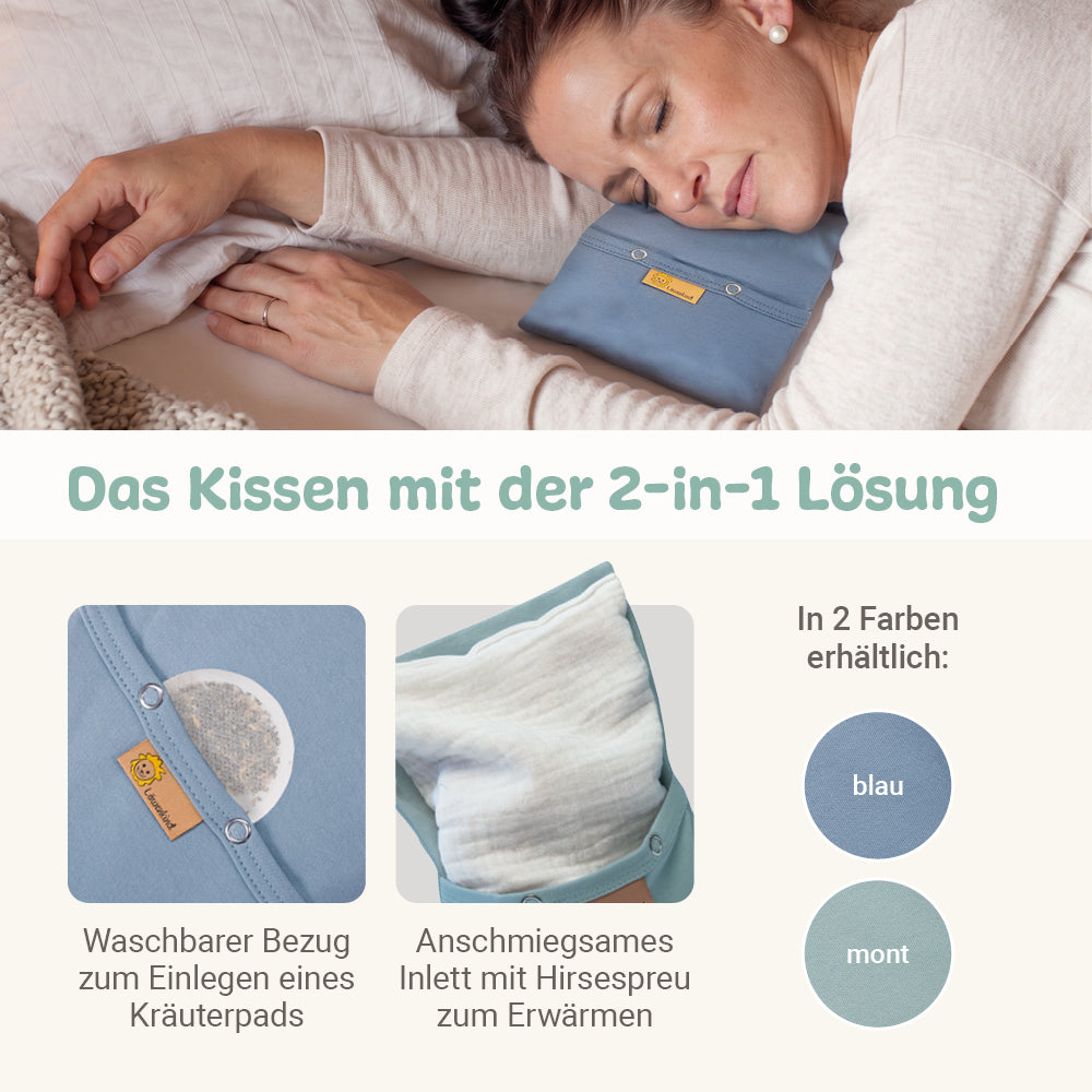 Kissen mit Hirsespreufüllung