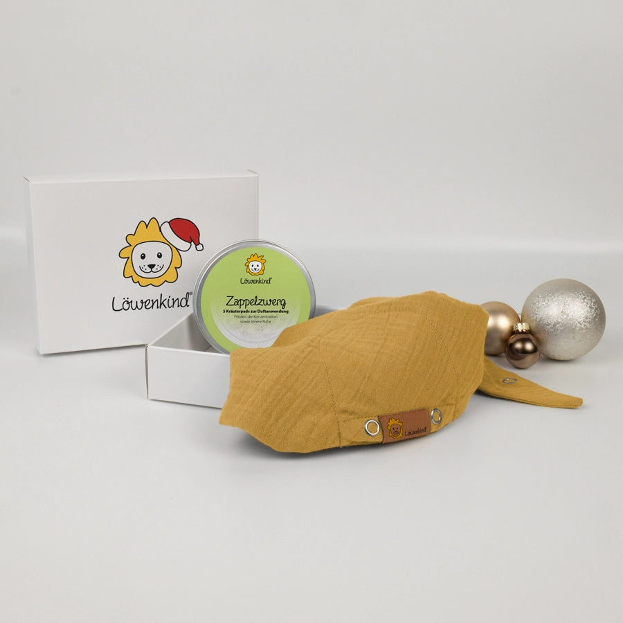 Weihnachtsspecial Medi Senfgelb mit Zappelzwerg-Dose